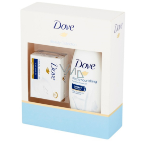 Dove Nourishing Deeply vyživující krémový sprchový gel 250 ml + toaletní mýdlo 100 g, kosmetická sada