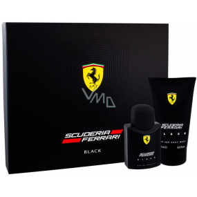Ferrari Scuderia Black toaletní voda pro muže 75 ml + 2v1 sprchový gel 150 ml, dárková sada