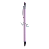 Spoko Stripes kuličkové pero Needle Tip růžové, modrá náplň 0,3 mm