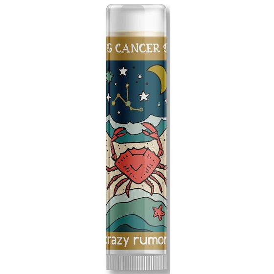 Crazy Rumors Zodiac Rak balzám na rty s příchutí manga, citronu a lesního ovoce 4,4 ml