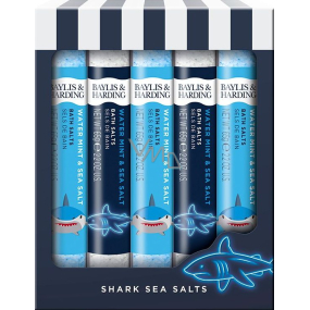 Baylis & Harding kids Žralok sůl do koupele 5 x 65 g, kosmetická sada pro děti
