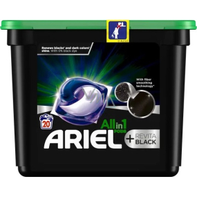 Ariel All in1 Pods Revitablack gelové kapsle pro černé a tmavé prádlo 20 kusů