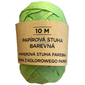 Albi Raffia přírodní papírová stuha Zelená 10 m