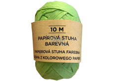 Albi Raffia přírodní papírová stuha Zelená 10 m