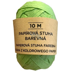 Albi Raffia přírodní papírová stuha Zelená 10 m