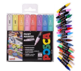 Posca Univerzální sada akrylátových popisovačů 0,7 - 1 mm Pastelové barvy 8 kusů PC-1M