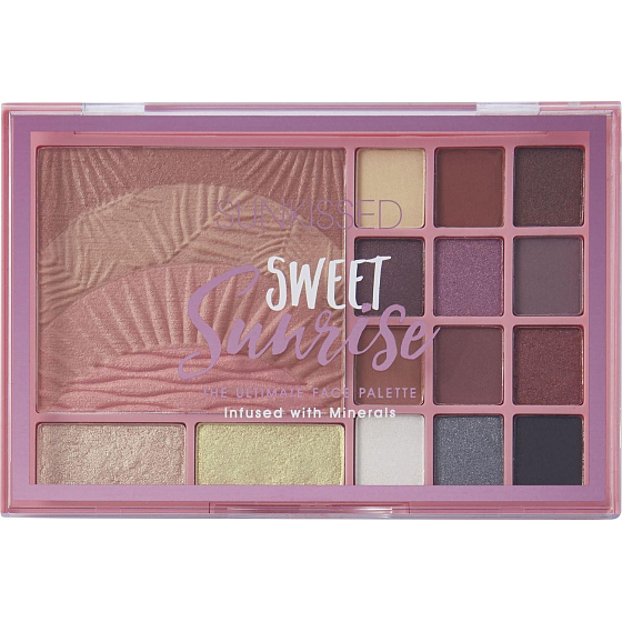 Sunkissed Sweet Sunrise Ultimate Face Palette paletka očních stínů 12 x 0,95 g + rozjasňovač 2 x 1,75 g + tvářenka 17,5 g