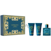 Versace Eros pour Homme toaletní voda 50 ml + sprchový gel 50 ml + balzám po holení 50 ml, dárková sada pro muže