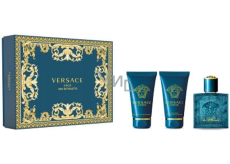 Versace Eros pour Homme toaletní voda 50 ml + sprchový gel 50 ml + balzám po holení 50 ml, dárková sada pro muže