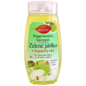 Bione Cosmetics Zelené jablko regenerační šampon pro vlasy bez lesku, pružnosti a výživy 260 ml