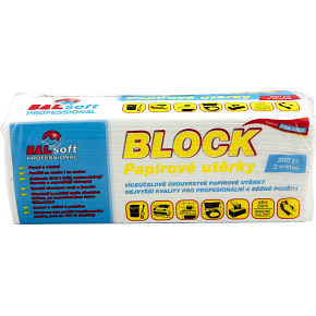 BALsoft Block 2vrstvé papírové utěrky, 200 ks