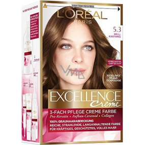 Loreal Paris Excellence Creme barva na vlasy 5.3 hnědá světlá zlatá