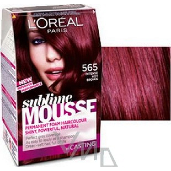 Loreal Paris Sublime Mousse barva na vlasy 565 svůdný ohnivý kaštan
