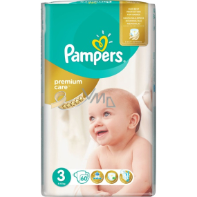 Pampers Premium Care 3 Midi 5-9 kg jednorázové plenky 60 kusů