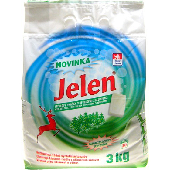 Jelen Mýdlový prací prášek s optickými zjasňovači 3 kg