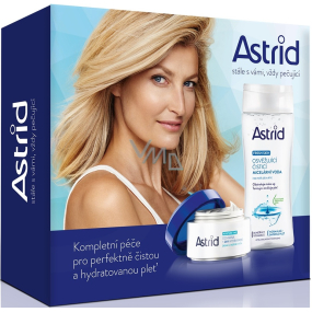 Astrid Moisture Time Ochranný hydratační denní a noční krém 50 ml + Fresh Skin Osvěžující čisticí micelární voda 200 ml, kosmetická sada