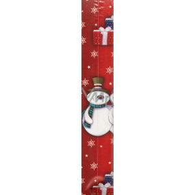 Ditipo Dárkový balicí papír 70 x 200 cm Vánoční červený Sněhuláci