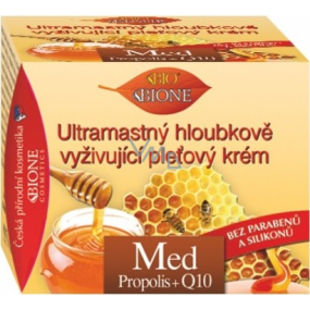 Bione Cosmetics Med Propolis a Q10 ultramastný hloubkově vyživující pleťový krém pro suchou a unavenou pleť 51 ml