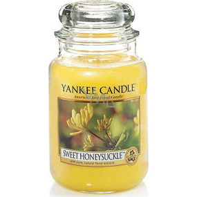 Yankee Candle Sweet Honeysuckle - Sladký zimolez vonná svíčka Classic velká sklo 623 g