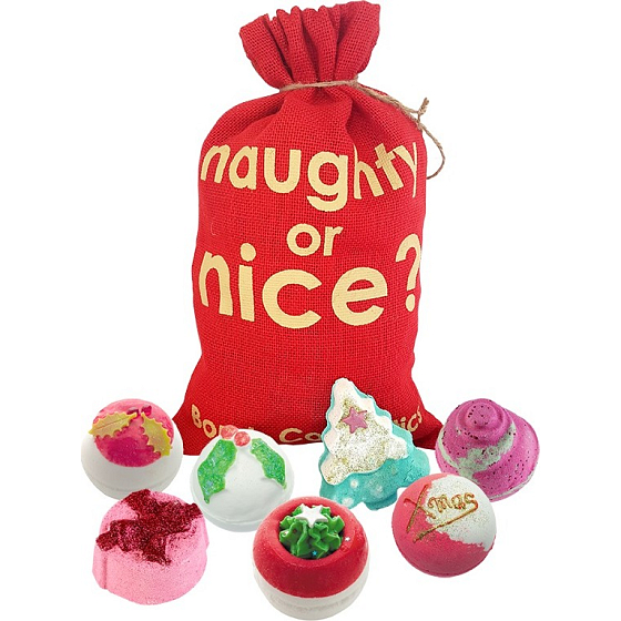 Bomb Cosmetics Pro hodné či zlobivé - Naughty or Nice mix balistiků 7 x 160 g, kosmetická sada