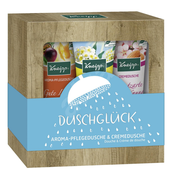 Kneipp Radost ze života sprchový gel 75 ml + Mandlové květy sprchový gel 75 ml + Dobrá nálada sprchový gel 75 ml, dárkový set