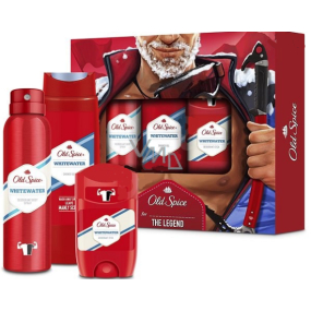 Old Spice White Water Alpinist antiperspirant deodorant stick 50 ml + deodorant sprej 150 ml + 2v1 sprchový gel na tělo a vlasy 250 ml, kosmetická sada pro muže