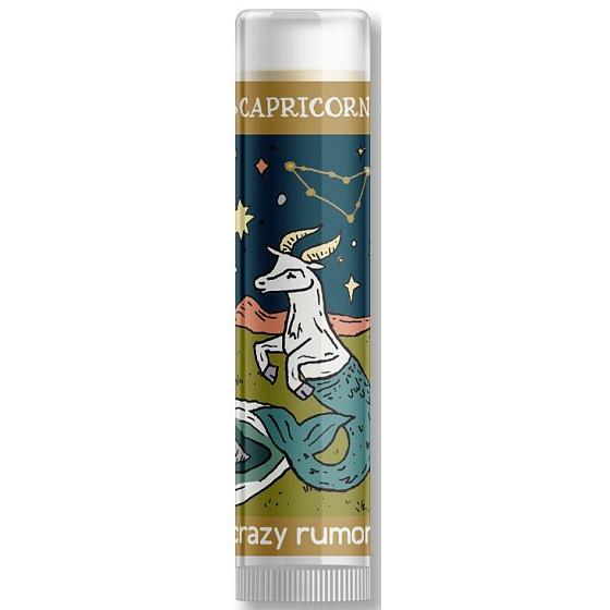 Crazy Rumors Zodiac Kozoroh balzám na rty s příchutí vanilky, růže a švestky 4,4 ml