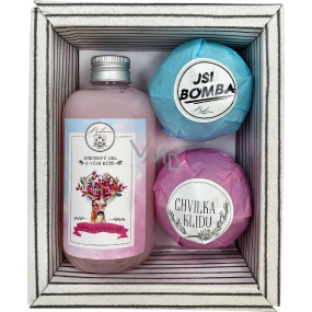 Bohemia Gifts Boho sprchový gel 250 ml + šumivá koule do koupele 2 x 100 g, kosmetická sada pro ženy