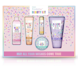 Baylis & Harding Cukrové zdobení mycí gel 50 ml + krém na ruce 30 ml + sprchový krém 60 ml + perly do koupele 70 g + balzám na rty 5 g, kosmetická sada pro děti