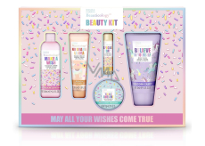 Baylis & Harding Cukrové zdobení mycí gel 50 ml + krém na ruce 30 ml + sprchový krém 60 ml + perly do koupele 70 g + balzám na rty 5 g, kosmetická sada pro děti