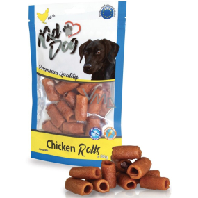 KidDog Chicken Rolls kuřecí trubičky řezané, měkká masová pochoutka pro psy 80 g
