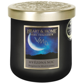 Heart & Home Hvězdná noc sojová vonná svíčka střední hoří až 30 hodin 110 g