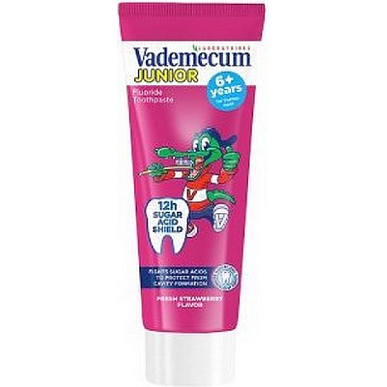 Vademecum Junior Jahoda zubní pasta pro děti od 6 let 75 ml