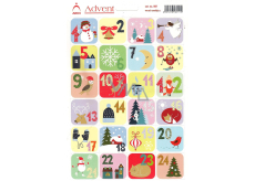 Arch Advent samolepky adventní kalendář 24 etiket