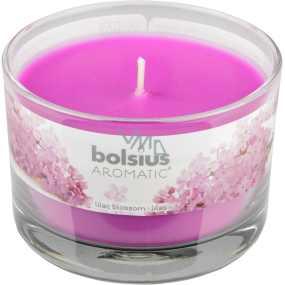 Bolsius Aromatic Lilac Blossom vonná svíčka ve skle 90 x 65 mm 247 g doba hoření cca 30 hodin