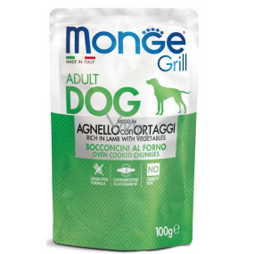 Monge Dog Grill jehněčí se zeleninou kapsička 100 g