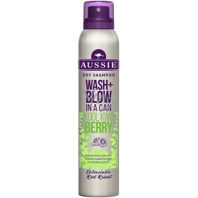 Aussie Wash + Blow Kool Kiwi Berry suchý šampon na vlasy 180 ml