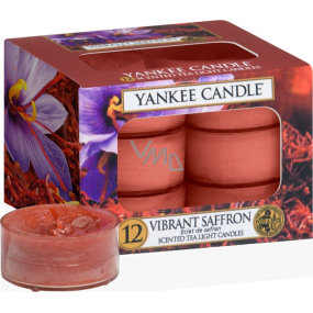 Yankee Candle Vibrant Saffron - Živoucí šafrán vonná čajová svíčka 12 x 9,8 g