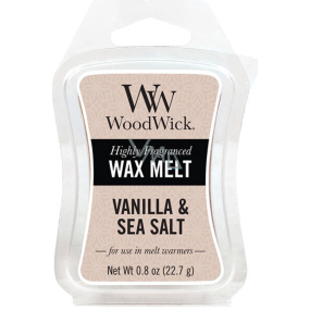 WoodWick Vanilla & Sea Salt - Vanilka a mořská sůl vonný vosk do aromalampy 22.7 g