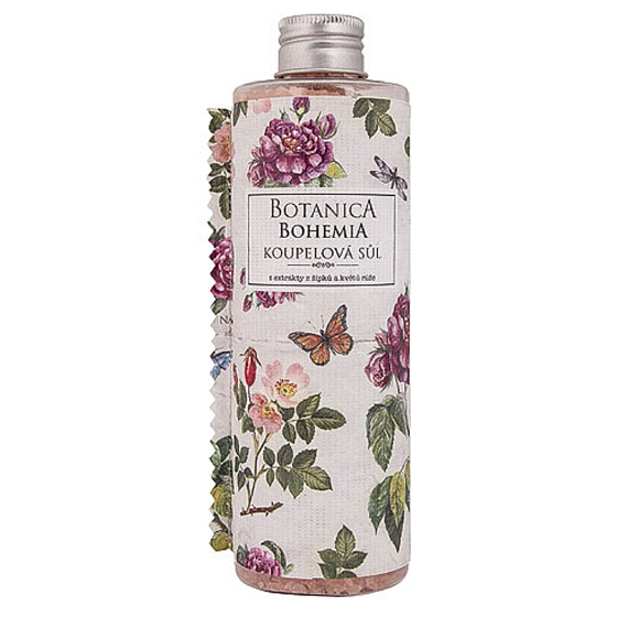 Bohemia Gifts Botanica Šípek a růže sůl do koupele 300 g