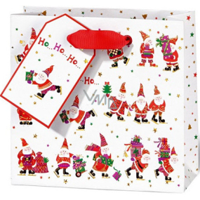 BSB Luxusní dárková papírová taška 14,5 x 15 x 6 cm Santa