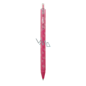 Spoko Flora kuličkové pero, růžové, modrá náplň, 0,5 mm