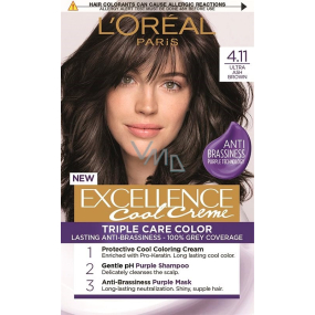 Loreal Paris Excellence Cool Creme barva na vlasy 4.11 Ultra popelavá hnědá