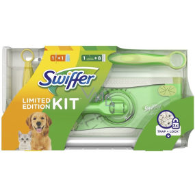 Swiffer 2v1 Kit mop + náhradní prachovka na podlahu 8 kusů + násada malá + prachovka 1 kus, sada