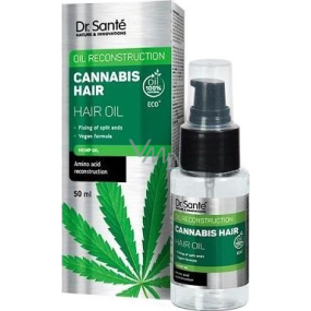 Dr. Santé Cannabis Hair olej na vlasy pro slabé a poškozené vlasy s konopným olejem 50 ml