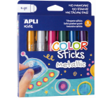 Apli Color Sticks temperové barvy suché metalické 6 x 6 g, sada