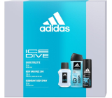 Adidas Ice Dive toaletní voda 50 ml + deodorant sprej 150 ml + sprchový gel 250 ml, dárková sada pro muže