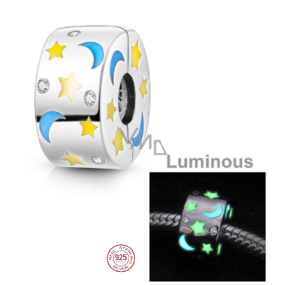 Charm Sterlingové stříbro 925 Souhvězdí, stopper, zářící ve tmě luminozní klipový korálek na náramek znamení