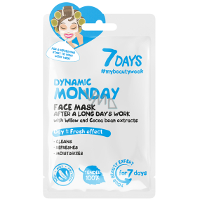 7Days Dynamic Monday textilní pleťová maska pro všechny typy pleti 28 g