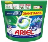 Ariel All in 1 Pods Mountain Spring gelové kapsle na praní bílého a světlého prádla 72 kusů